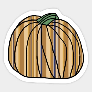 Halloween Horror Pumpkin Stone Stripes Sticker